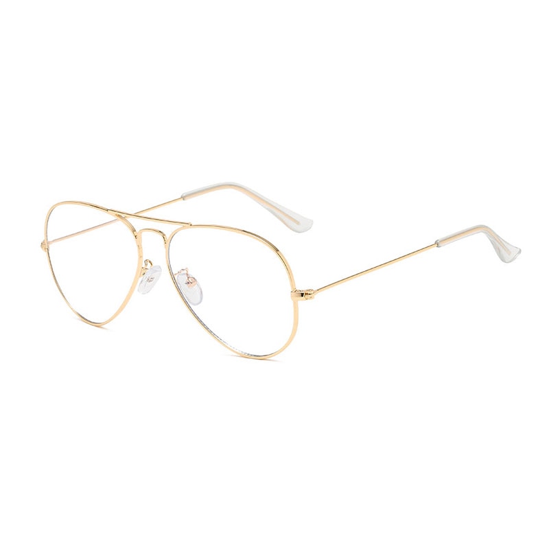 Handoer Unisex Full Rim Round Square Double Bridge Alloy Eyeglasses 2026 Full Rim Handoer Shinny Gold