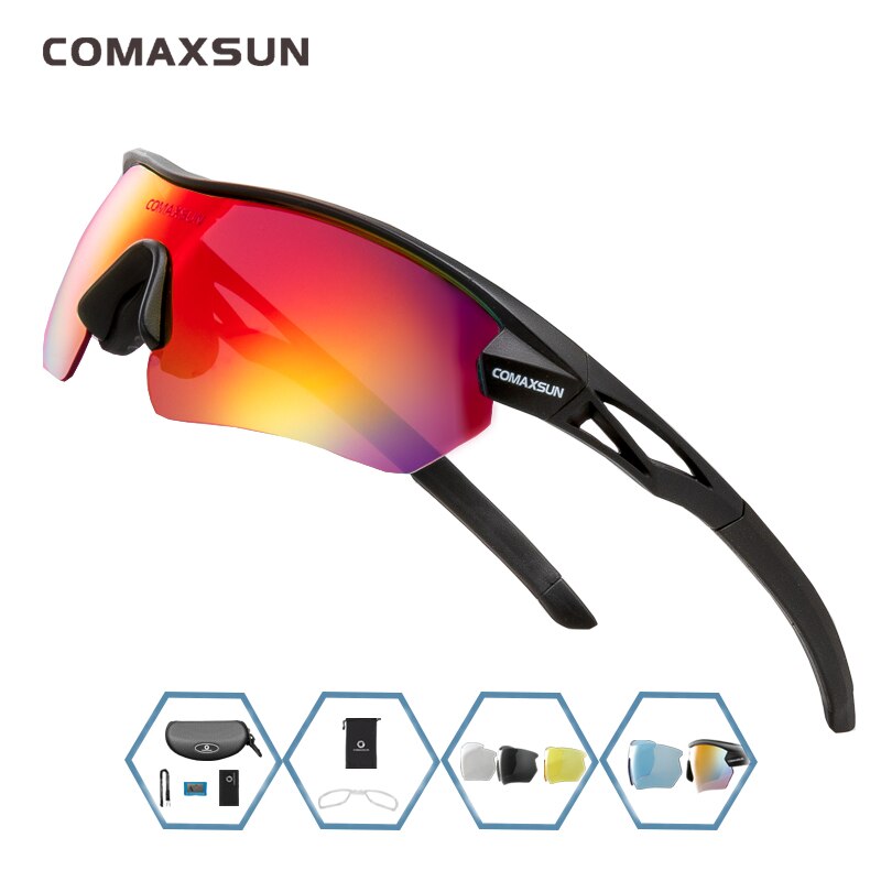 Comaxsun Unisex Polarized Tr 90 Sunglasses Rectangular STS821 Sunglasses Comaxsun BLACK