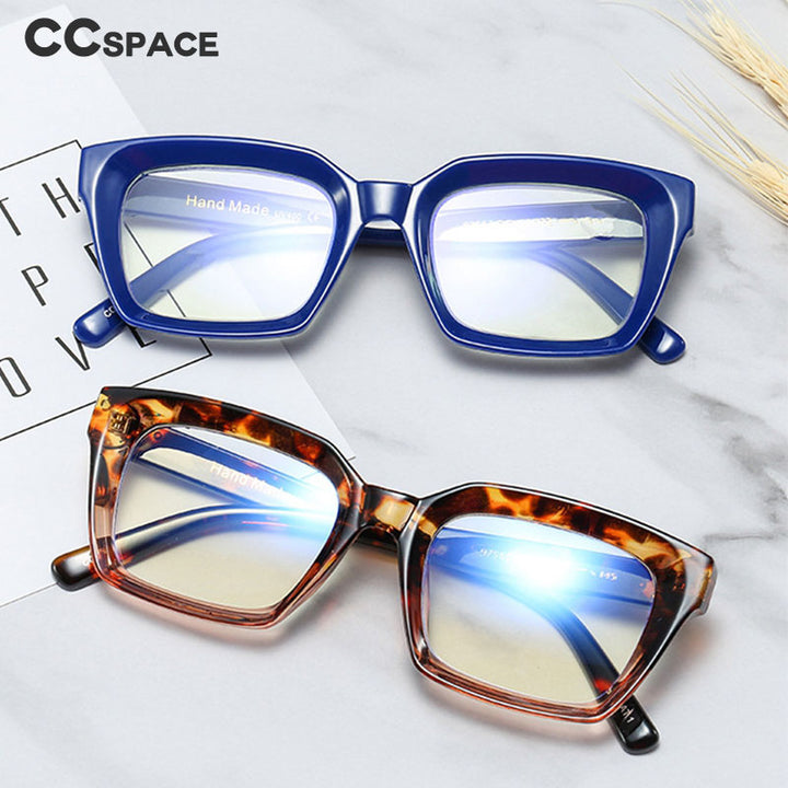 CCspace Unisex Full Rim Square Resin Rivet Frame Eyeglasses 45440 Full Rim CCspace