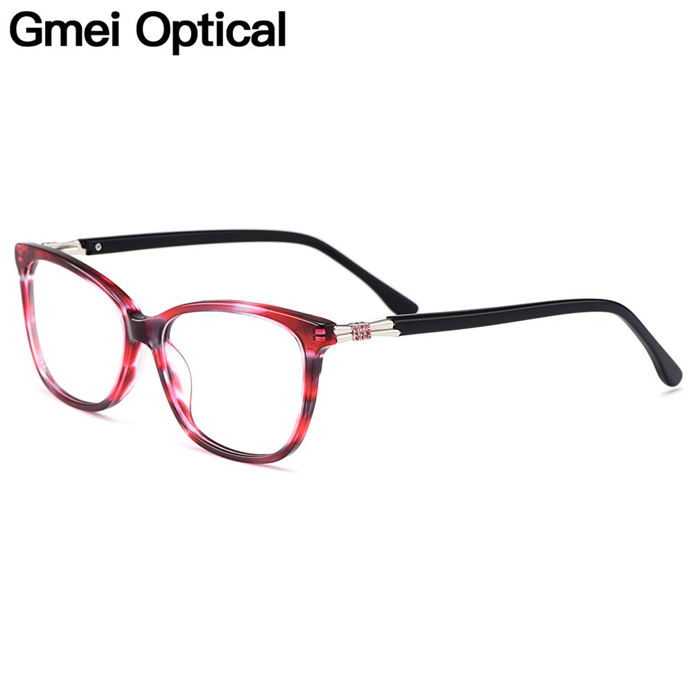 Gmei Women's Eyeglasses Acetate Alloy M22001 Full Rim Gmei Optical