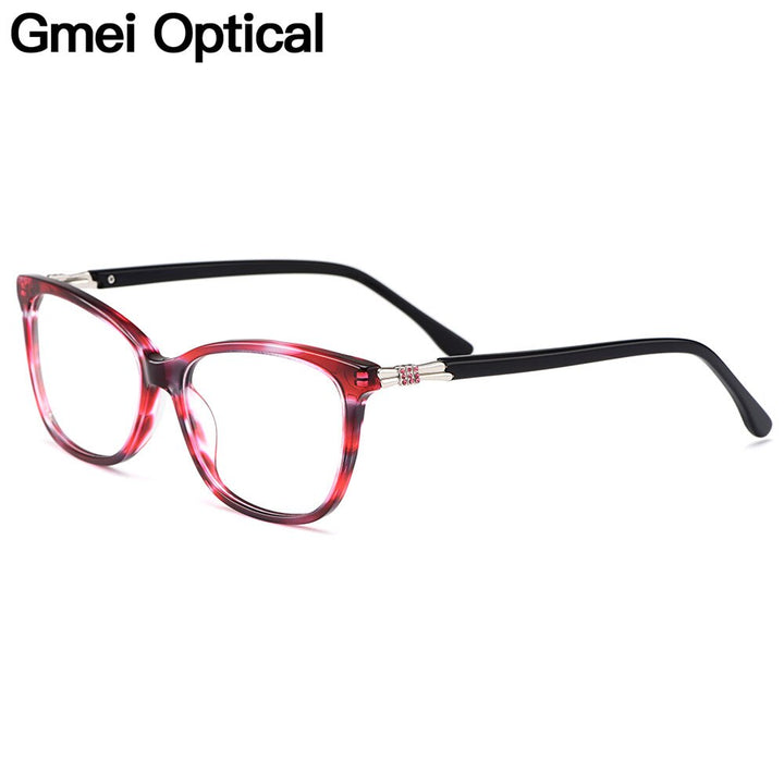 Gmei Women's Eyeglasses Acetate Alloy M22001 Full Rim Gmei Optical