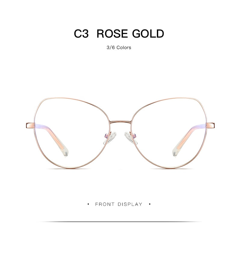 Hotochki Women's Full Rim Cat Eye Alloy Frame Eyeglasses 3001 Full Rim Hotochki