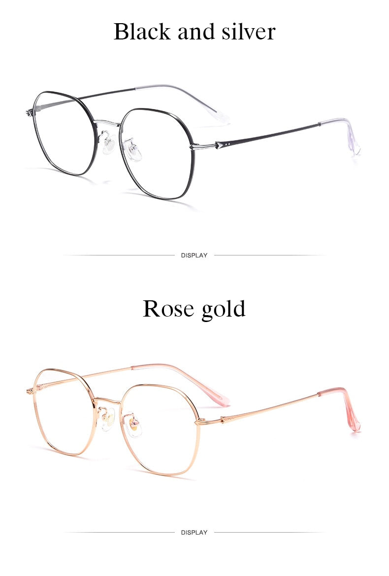 Hotochki Unisex Full Rim Oval Alloy Frame Eyeglasses 53059 Full Rim Hotochki