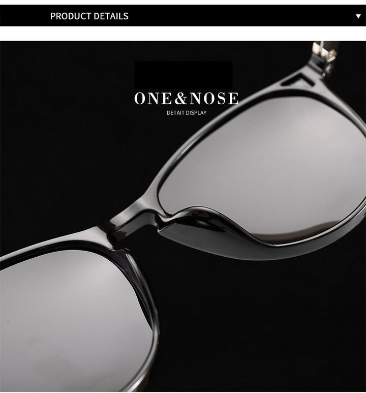 Reven Jate Unisex Full Rim Oval Alloy Rivet Tr 90 Polarized Sunglasses 9900 Sunglasses Reven Jate