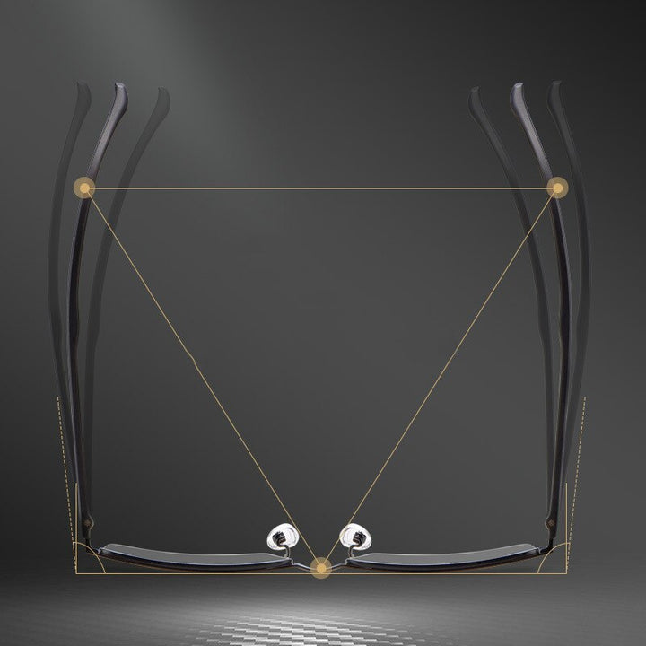 Yimaruili Men's Semi Rim Alloy Frame Eyeglasses 89032 Semi Rim Yimaruili Eyeglasses