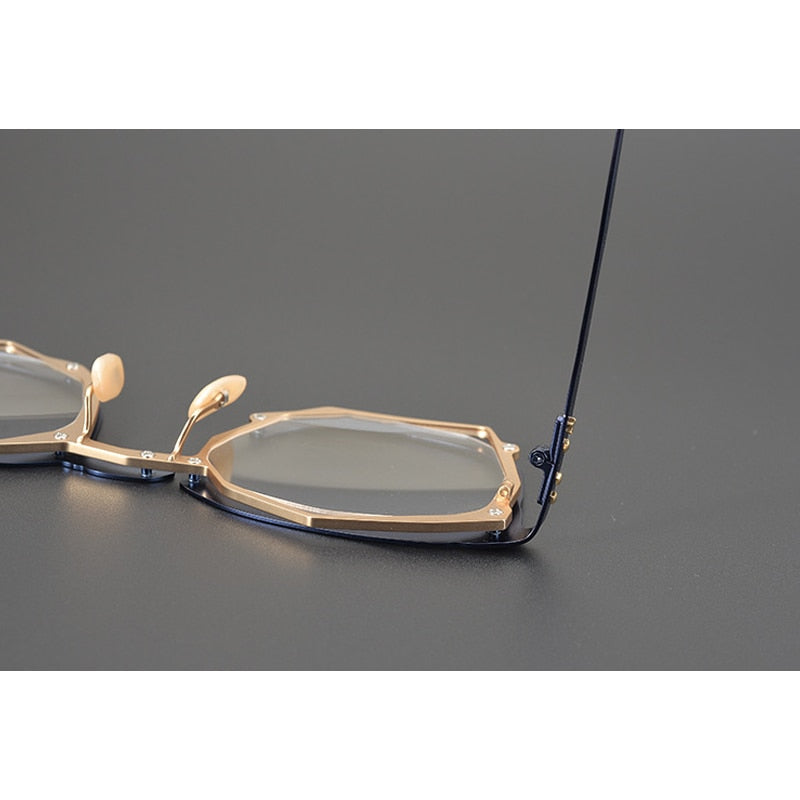 Gatenac Unisex Full Rim Square Titanium Alloy Frame Eyeglasses Gxyj360 Full Rim Gatenac