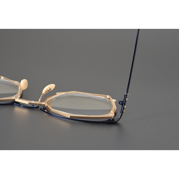 Gatenac Unisex Full Rim Square Titanium Alloy Frame Eyeglasses Gxyj360 Full Rim Gatenac
