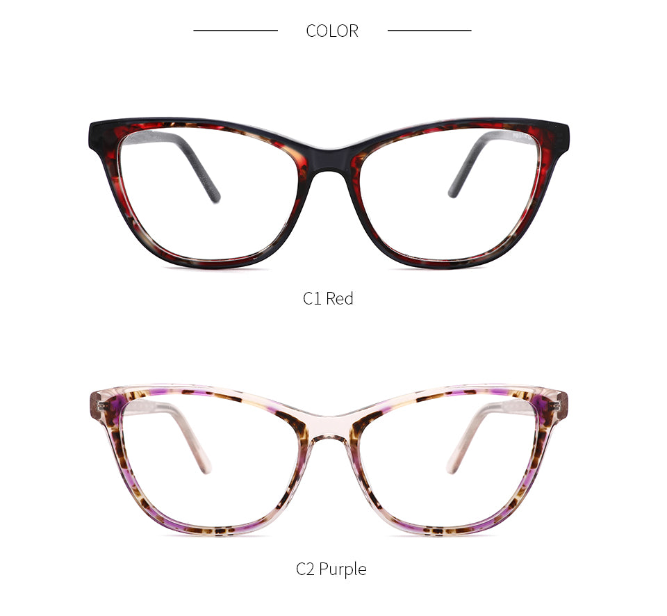 Kansept Women's Full Rim Cat Eye Acetate Frame Eyeglasses Fp1928 Full Rim Kansept