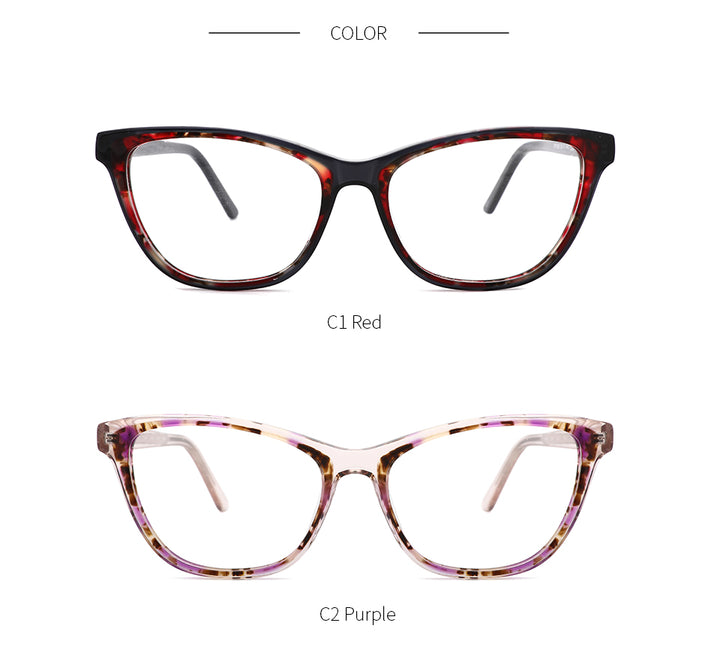 Kansept Women's Full Rim Cat Eye Acetate Frame Eyeglasses Fp1928 Full Rim Kansept