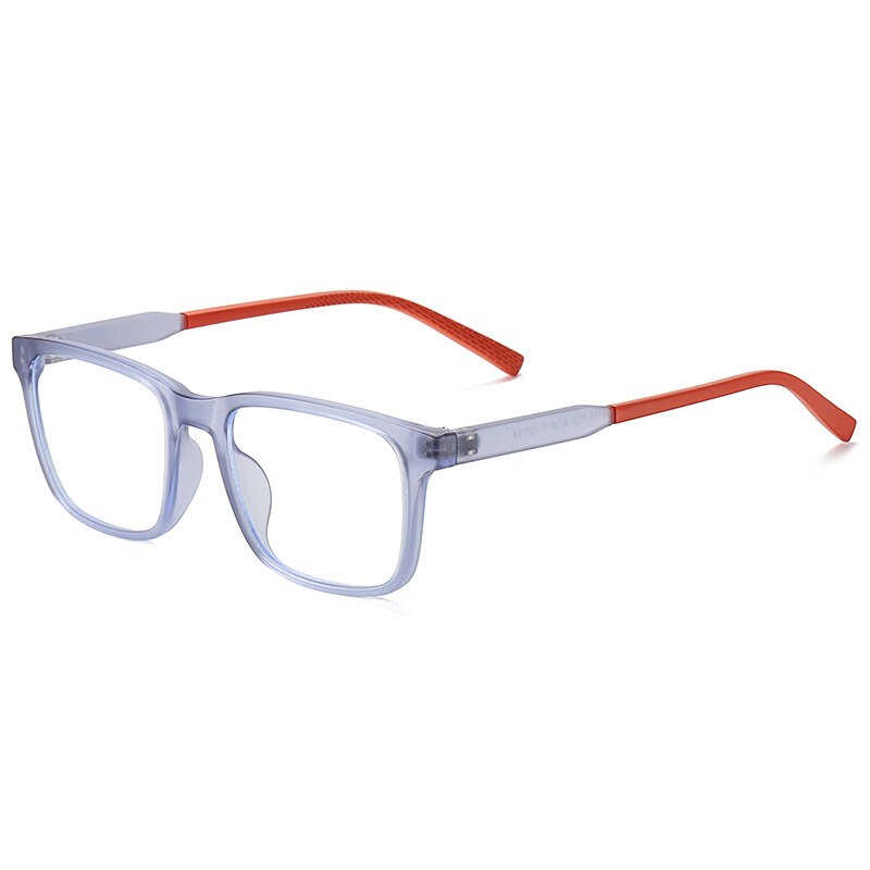 Reven Jate Unisex Children's Full Rim Square Tr 90 Silicone Eyeglasses 5105 Full Rim Reven Jate transparent purple