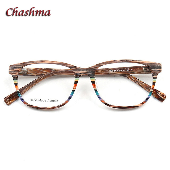 Chashma Ochki Unisex Full Rim Square Cat Eye Acetate Eyeglasses 9224 Full Rim Chashma Ochki