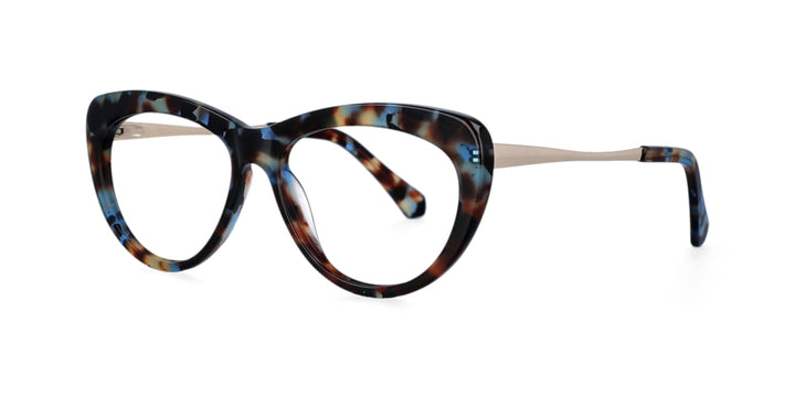CCspace Unisex Full Rim Cat Eye Acetate Frame Eyeglasses 51070 Full Rim CCspace C3Floral