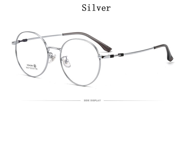 Yimaruili Unisex Full Rim Round β Titanium Frame Eyeglasses  86007YF Full Rim Yimaruili Eyeglasses