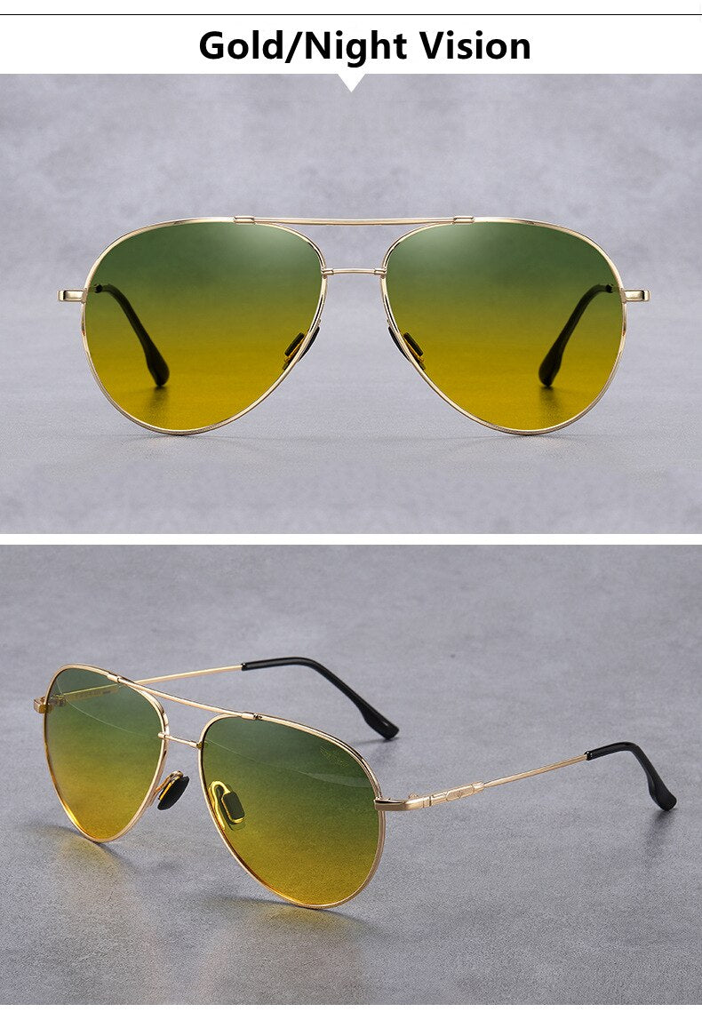 Yimaruili Men's Full Rim Double Bridge Alloy Frame Polarized Sunglasses 889 Sunglasses Yimaruili Sunglasses