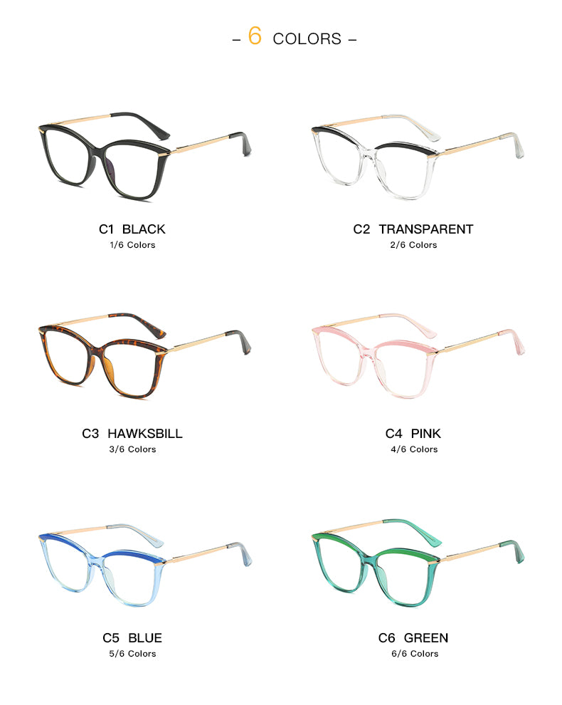 CCspace Unisex Full Rim Cat Eye Tr 90 Titanium Frame Eyeglasses 46911 Full Rim CCspace