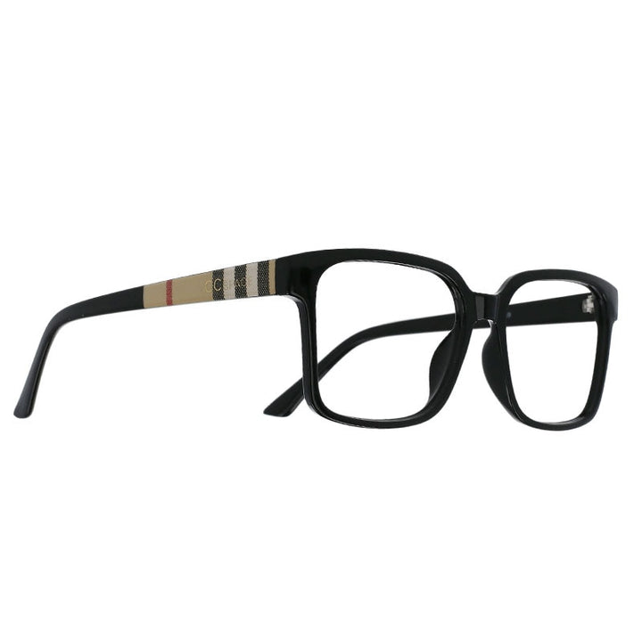 CCspace Unisex Full Rim Square Resin Frame Eyeglasses 51071 Full Rim CCspace Black