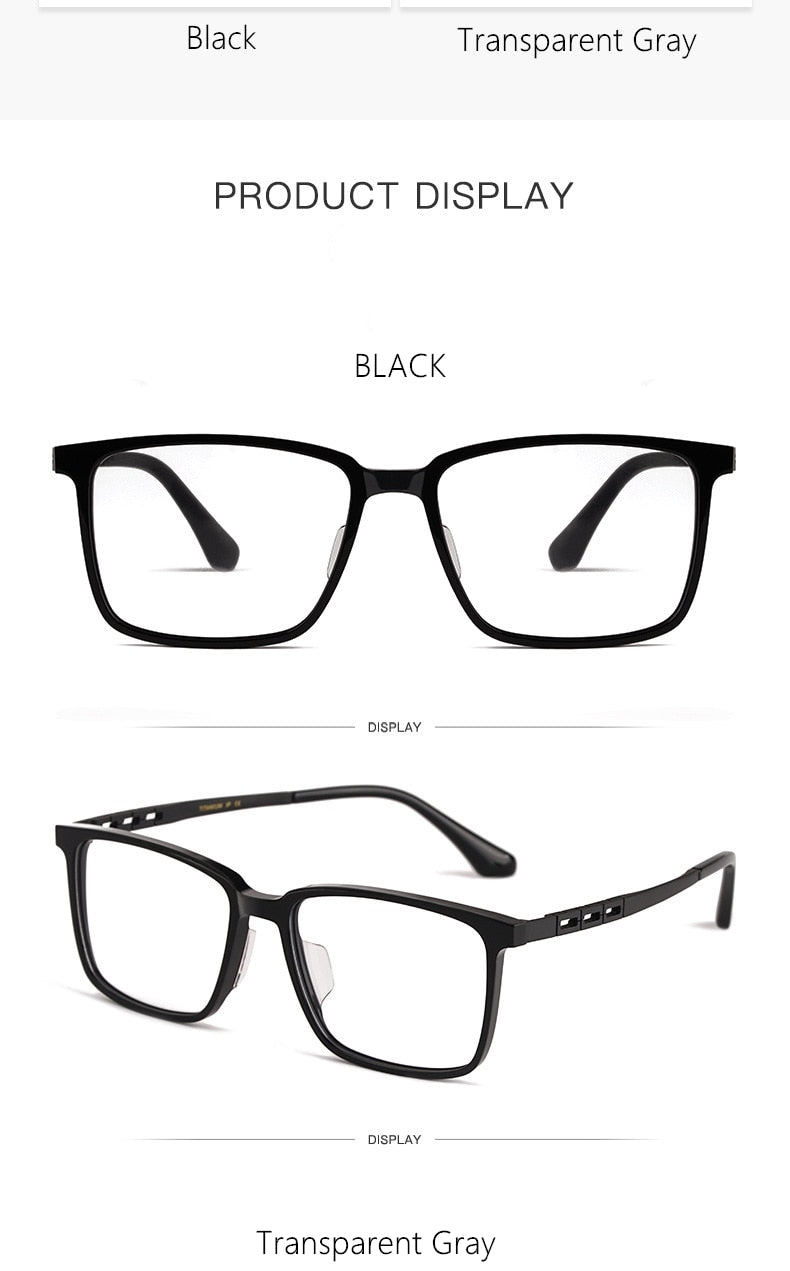 Yimaruili Men's Full Rim Titanium Frame Eyeglasses HT5022B Full Rim Yimaruili Eyeglasses
