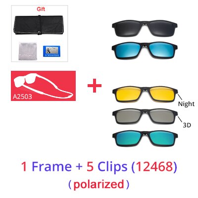 Ralferty Women's Full Rim Square Acetate Reading Glasses Clip On Sunglasses A2503 Reading Glasses Ralferty 1 Frame5 Clips 12468 Anti blue 0 Degree