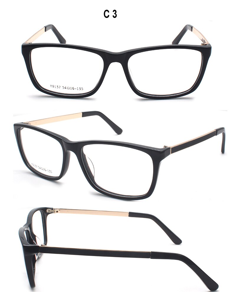 Reven Jate Unisex Full Rim Square Acetate Eyeglasses K9137 Full Rim Reven Jate