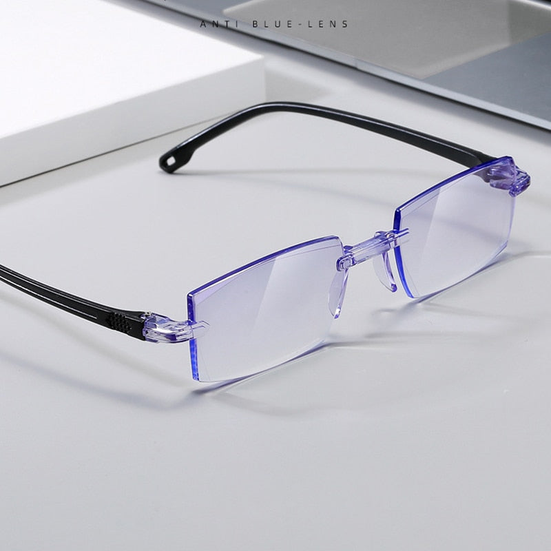 Iboode Women's Rimless Square Acetate Reading Glasses 5132 Reading Glasses Iboode