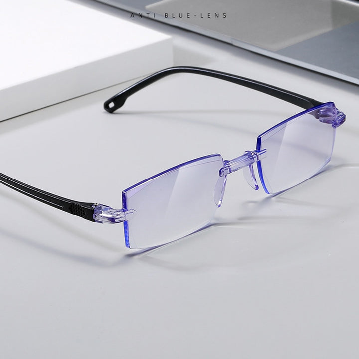 Iboode Women's Rimless Square Acetate Reading Glasses 5132 Reading Glasses Iboode