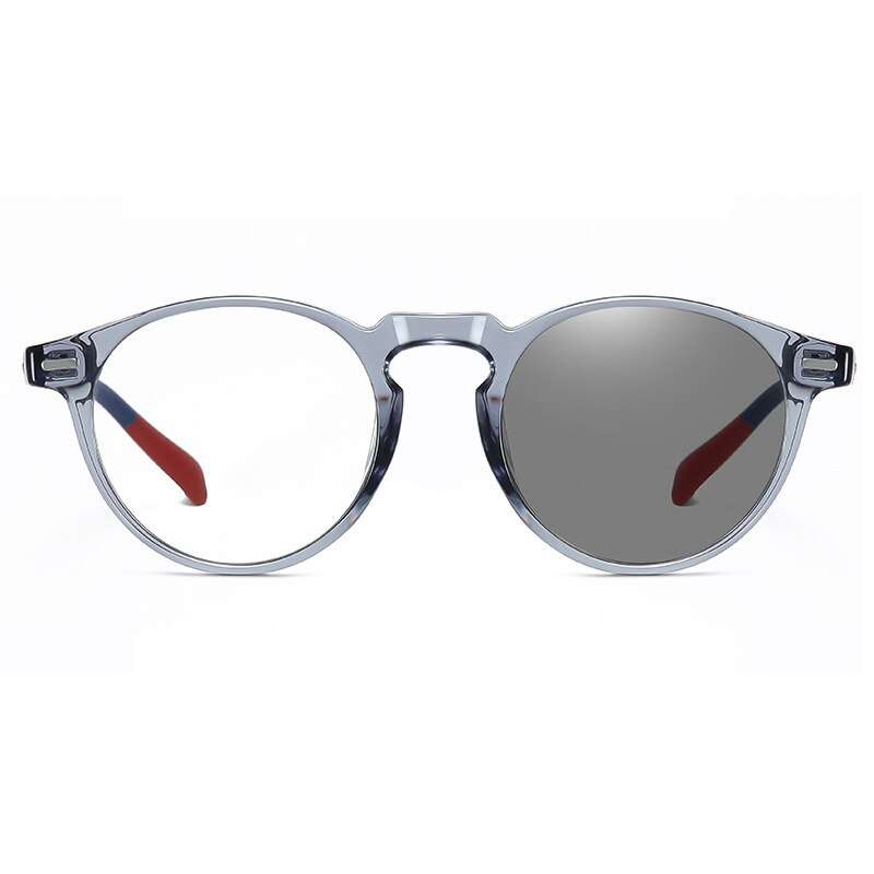 Reven Jate Unisex Full Rim Round Tr 90 Eyeglasses 3512 Full Rim Reven Jate transparent-blue
