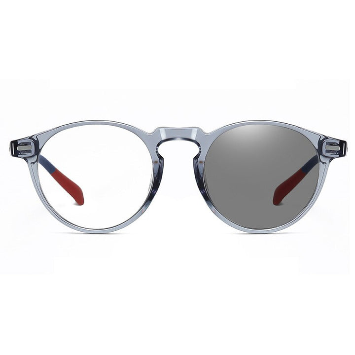 Reven Jate Unisex Full Rim Round Tr 90 Eyeglasses 3512 Full Rim Reven Jate transparent-blue