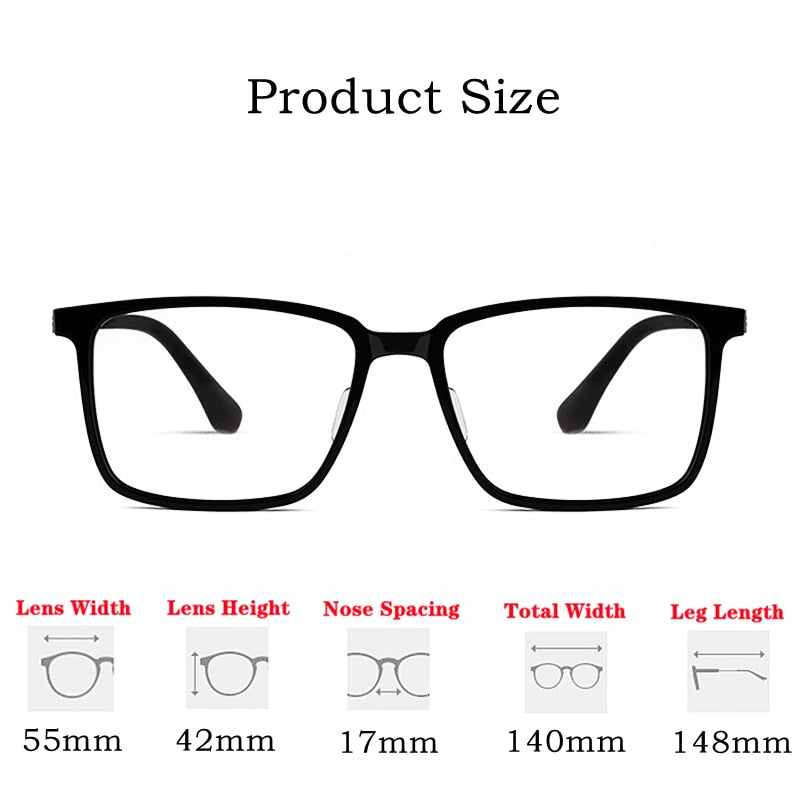 Yimaruili Men's Full Rim Titanium Frame Eyeglasses HT5022B Full Rim Yimaruili Eyeglasses