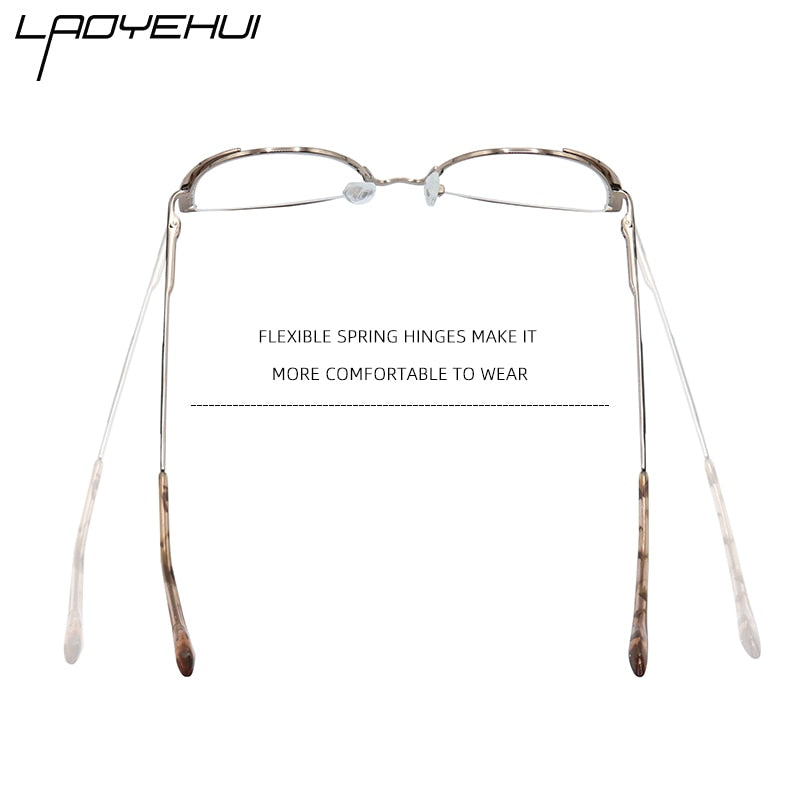 Laoyehui Women's Full Rim Cat Eye Acetate Alloy Reading Glasses Anti-Blue Light 1993 Reading Glasses Laoyehui