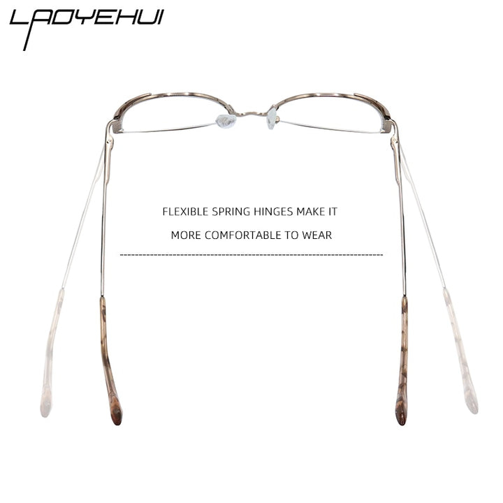 Laoyehui Women's Full Rim Cat Eye Acetate Alloy Reading Glasses Anti-Blue Light 1993 Reading Glasses Laoyehui