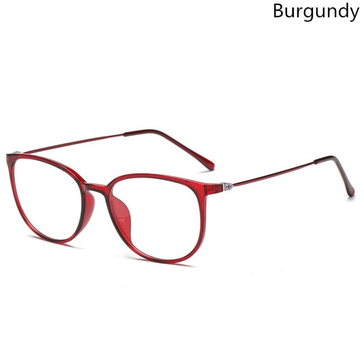 Kottdo Unissex Full Rim Square Polycarbonate Eyeglasses K872 Full Rim Kottdo burgundy