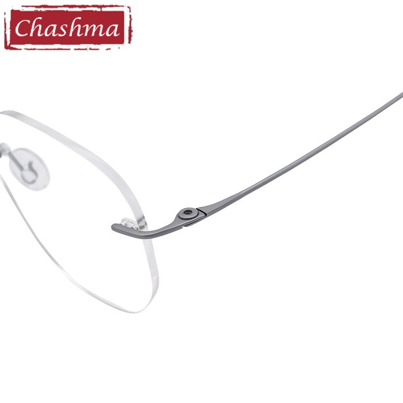 Chashma Unisex Rimless Round Titanium Eyeglasses 5010 Rimless Chashma