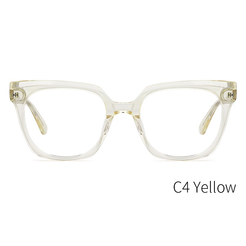 Kansept Women's Full Rim Cat Eye Acetate Alloy Frame Eyeglasses Me1202 Full Rim Kansept ME1202C4