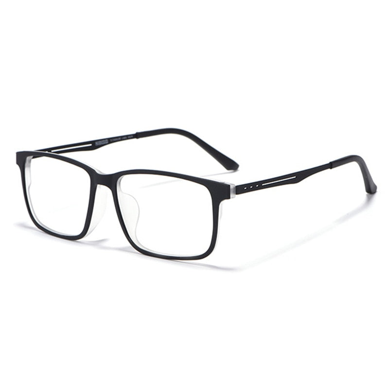 Hotony Unisex Full Rim TR 90 Square Frame Titanium Temple Eyeglasses 8838 Full Rim Hotony