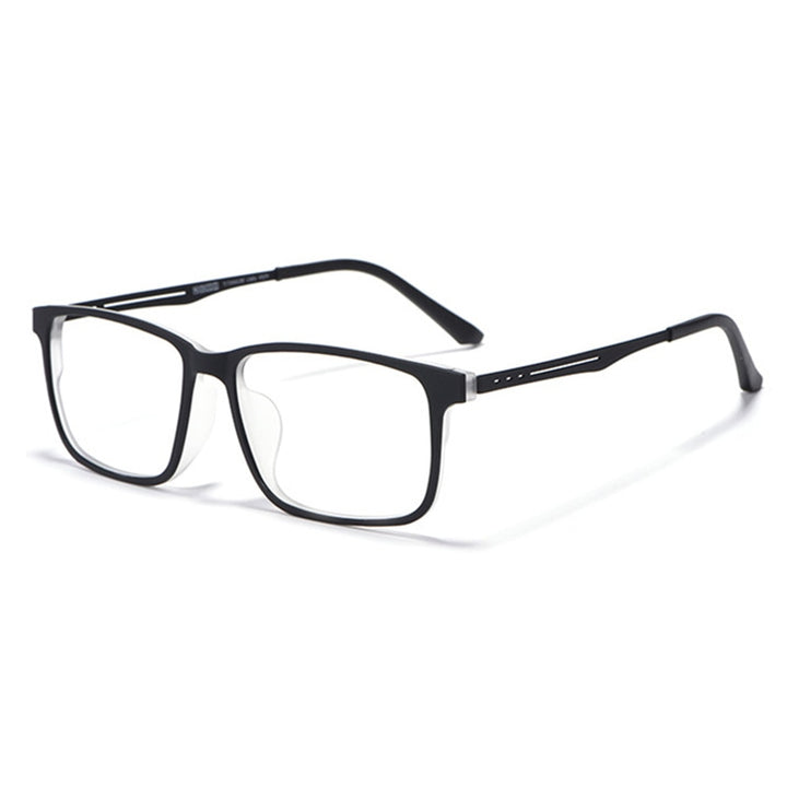 Hotony Unisex Full Rim TR 90 Square Frame Titanium Temple Eyeglasses 8838 Full Rim Hotony