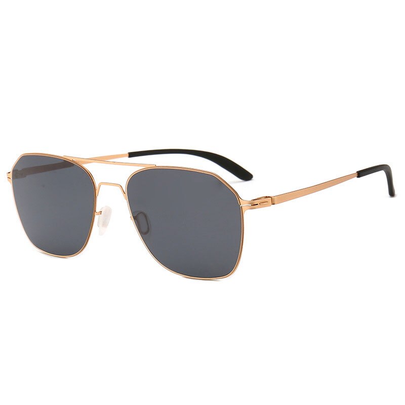 Reven Jate Men's Full Rim Square Double Bridge Alloy Polarized Sunglasses 7704 Sunglasses Reven Jate