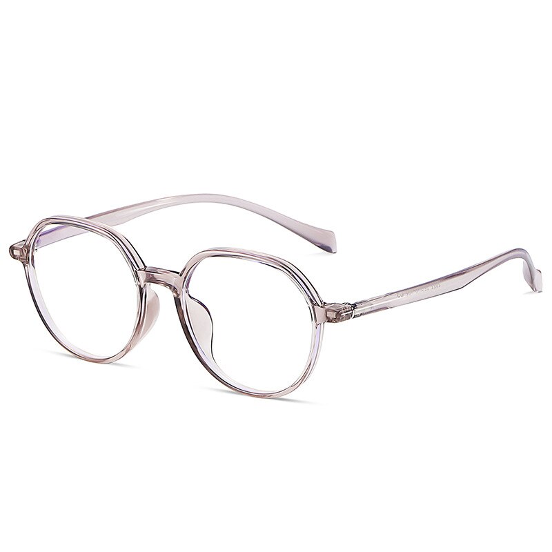 Hotony Unisex Full Rim Polygon Round Acetate Eyeglasses 2022 Full Rim Hotony Transparent Tea