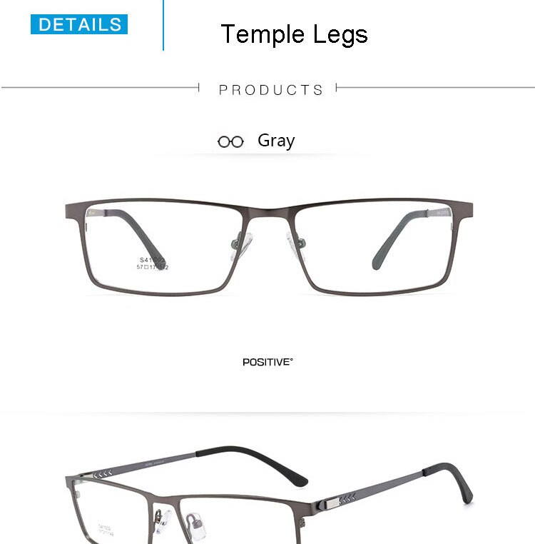 Hotochki Men's Full Rim Square Alloy Frame Eyeglasses 41002 Full Rim Hotochki