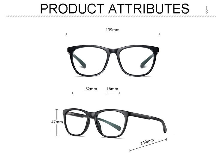 Hotochki Unisex Full Rim TR-90 Resin Frame Eyeglasses 2310 Full Rim Hotochki