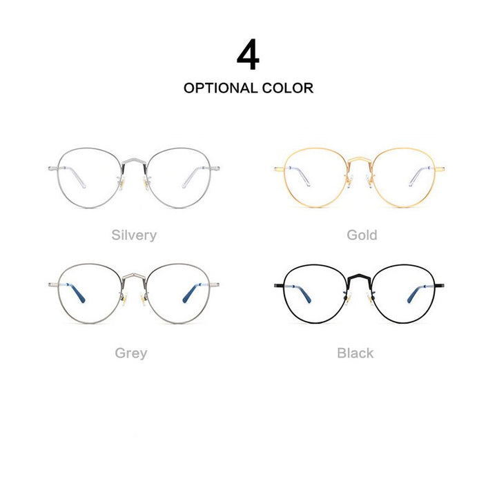 Muzz Unisex Full Rim Round Titanium Frame Eyeglasses 3388 Full Rim Muzz