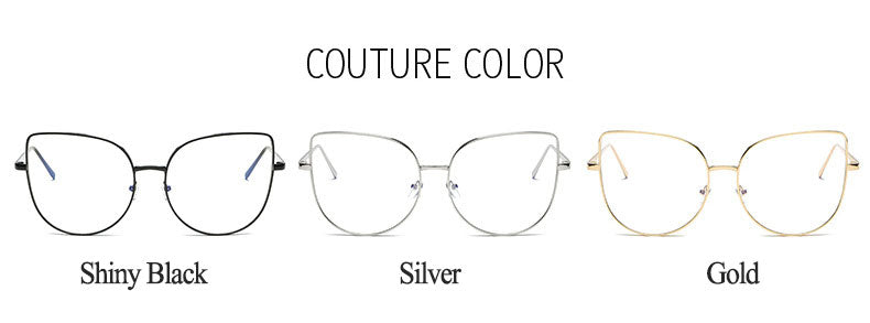Hotony Women's Full Rim Alloy Cat Eye Frame Eyeglasses 3449 Full Rim Hotony