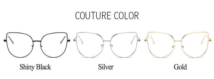 Hotony Women's Full Rim Alloy Cat Eye Frame Eyeglasses 3449 Full Rim Hotony