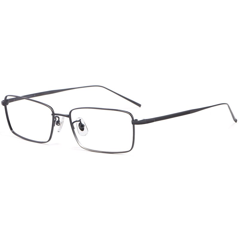 Aissuarvey Titanium Full Rim Frame Men's Rectangular Eyeglasses 1019a Full Rim Aissuarvey Eyeglasses black  