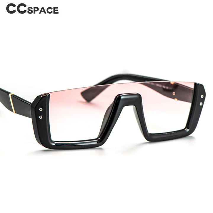 CCspace Women's Semi Rim One Goggle Lens Resin Frame Sunglasses 51013 Sunglasses CCspace Sunglasses