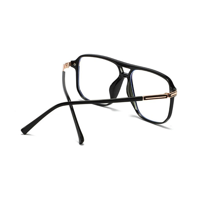 Handoer Unisex Full Rim Round Square Double Bridge Tr 90 Eyeglasses 260 Full Rim Handoer