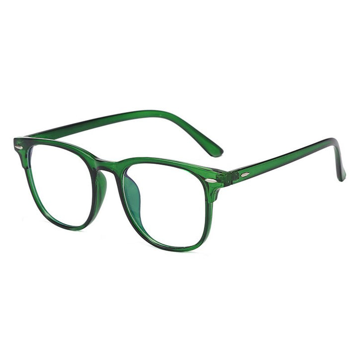 Hotony Women's Full Rim TR 90 Resin Round Frame Eyeglasses 3017 Full Rim Hotony green