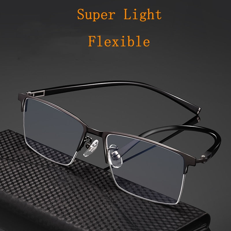 Yimaruili Men's Full Rim Titanium Alloy Frame Eyeglasses  P9832 Full Rim Yimaruili Eyeglasses