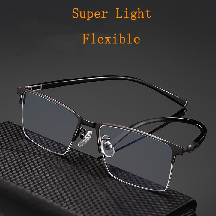 Yimaruili Men's Full Rim Titanium Alloy Frame Eyeglasses  P9832 Full Rim Yimaruili Eyeglasses