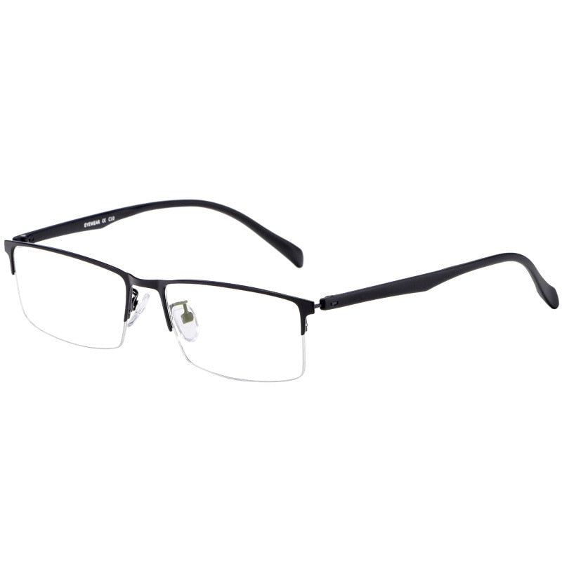 Yimaruili Men's Semi Rim Alloy Frame Eyeglasses 89032 Semi Rim Yimaruili Eyeglasses