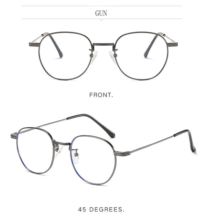 Hdcrafter Unisex Full Rim Round Titanium Frame Eyeglasses 6288 Full Rim Hdcrafter Eyeglasses